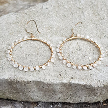 Load image into Gallery viewer, Moonstone Hoops