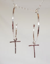 Load image into Gallery viewer, Hoops with Big Initial Charms