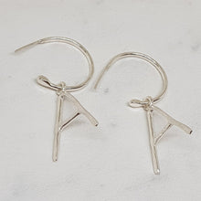 Load image into Gallery viewer, Hoops with Big Initial Charms