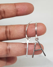 Load image into Gallery viewer, Hoops with Big Initial Charms