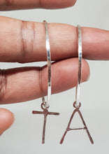 Load image into Gallery viewer, Hoops with Big Initial Charms