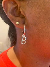 Load image into Gallery viewer, Hoops with Small Initial Charms