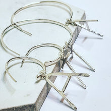 Load image into Gallery viewer, Hoops with Big Initial Charms