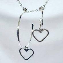 Load image into Gallery viewer, Heart Charm Hoops