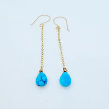 Load image into Gallery viewer, Turquoise drop earrings