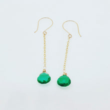 Load image into Gallery viewer, Emerald drop earrings