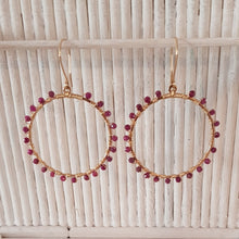 Load image into Gallery viewer, Ruby Hoops
