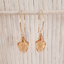 Load image into Gallery viewer, Citrine Drop Earrings
