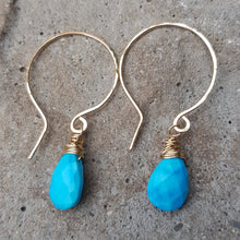 Load image into Gallery viewer, Turquoise Drop Earrings
