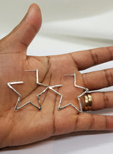 Load image into Gallery viewer, Star Hoops
