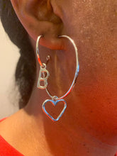 Load image into Gallery viewer, Hoops with Small Initial Charms
