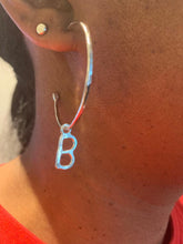 Load image into Gallery viewer, Hoops with Small Initial Charms
