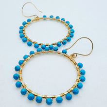 Load image into Gallery viewer, Jolie Turquoise Hoops
