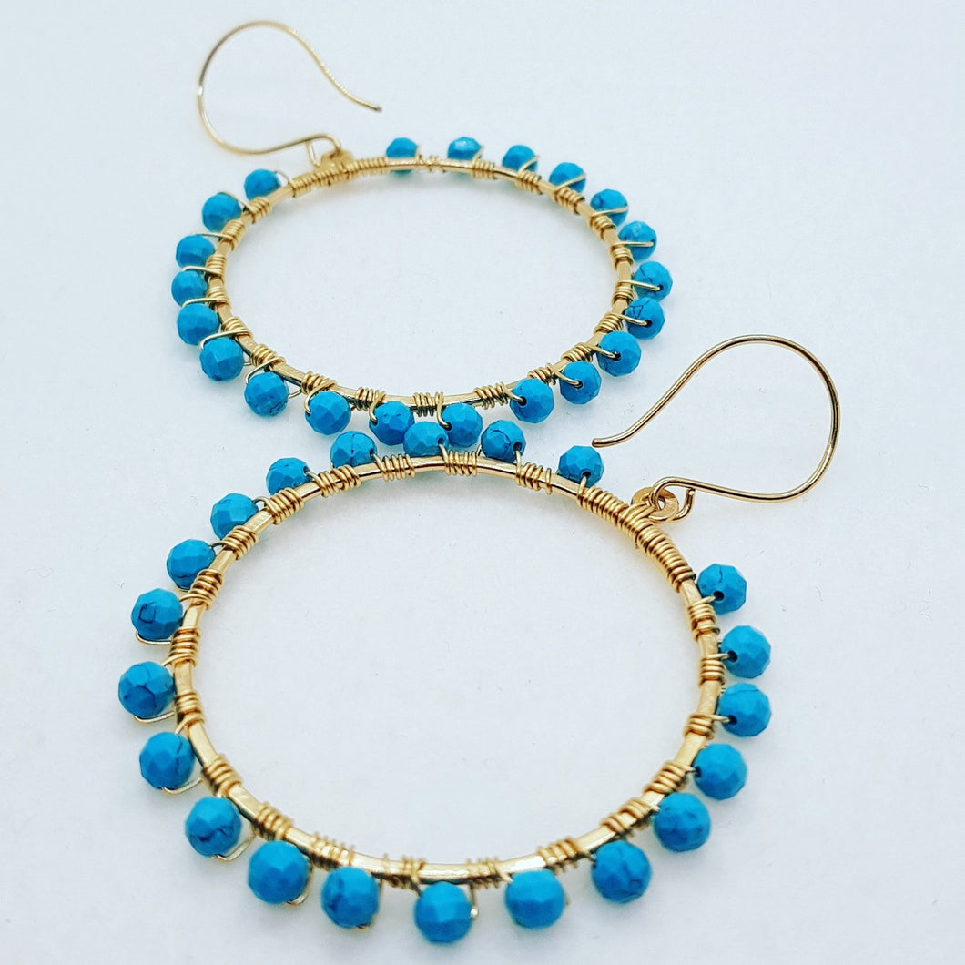 Jolie Turquoise Hoops