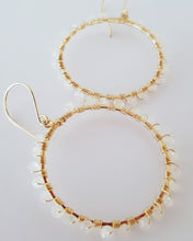 Load image into Gallery viewer, Moonstone Hoops
