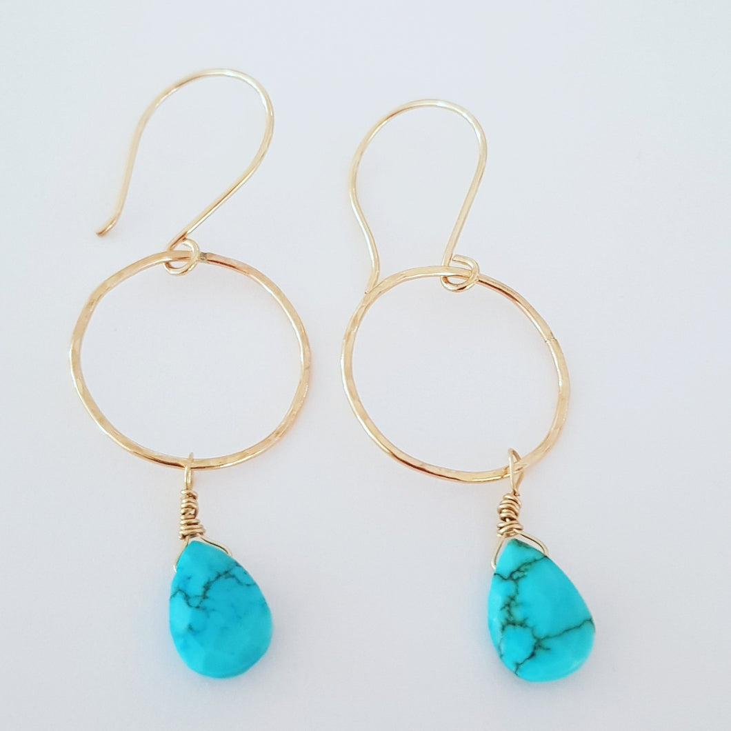 Turquoise Hoops