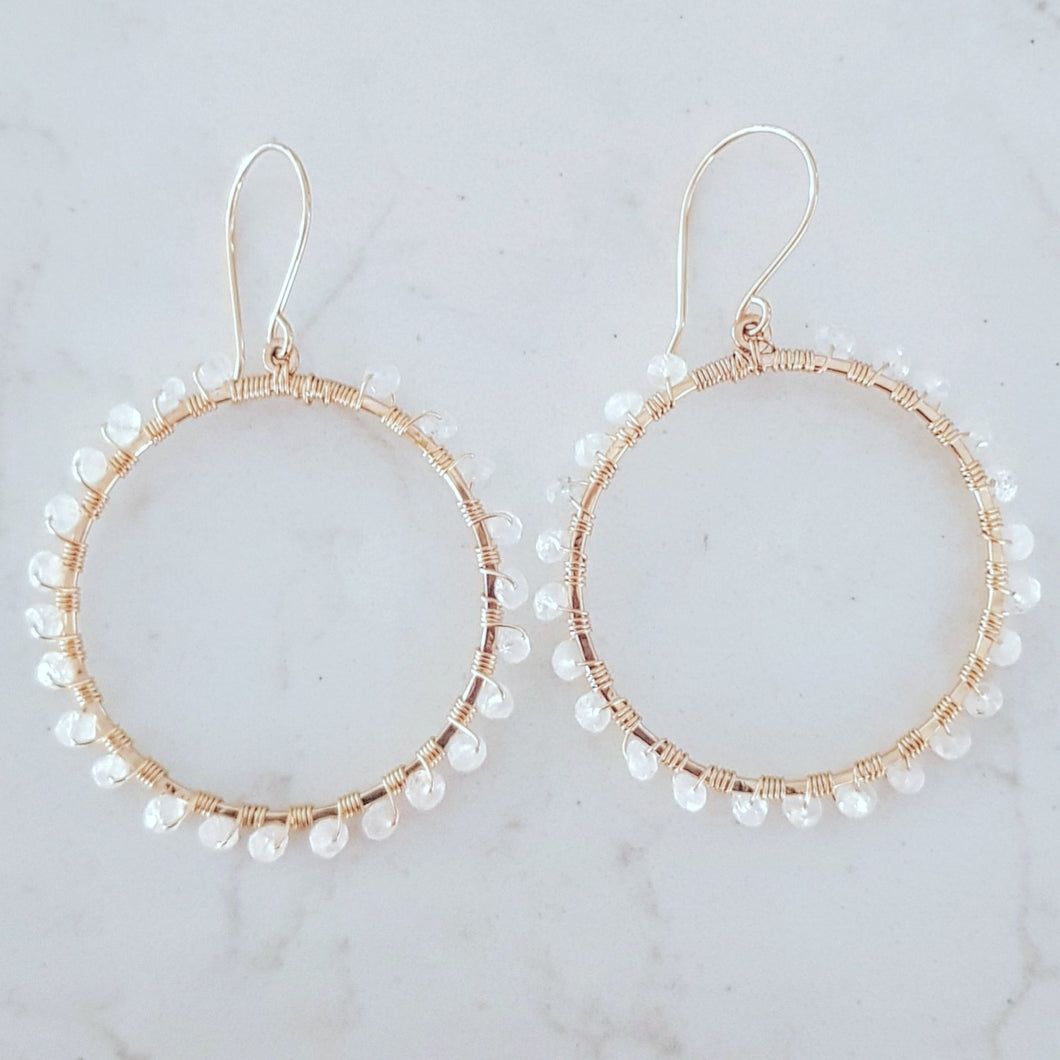 Moonstone Hoops