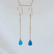 Load image into Gallery viewer, Turquoise drop earrings
