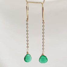 Load image into Gallery viewer, Emerald drop earrings
