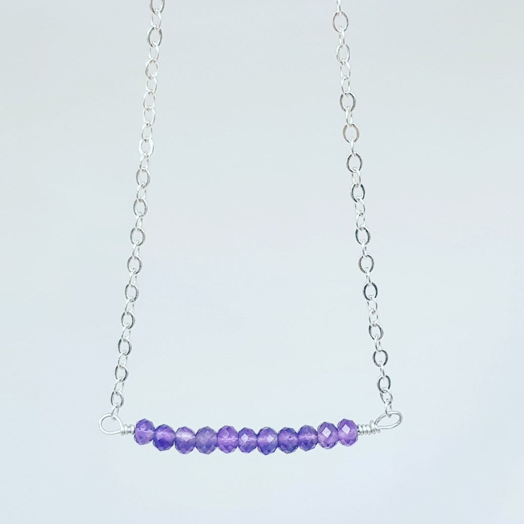 Amethyst Bar Necklace
